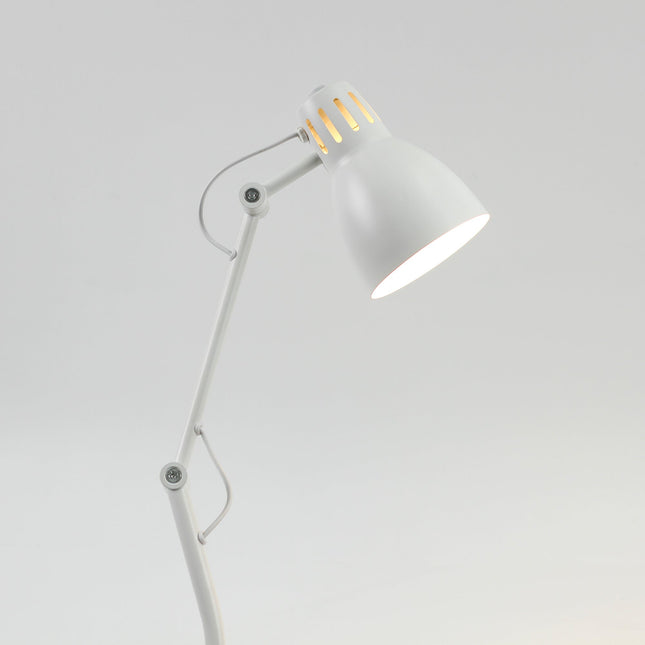 Nord Metal Floor Lamp White Satin Chrome Antique Brass Modern Lighting.