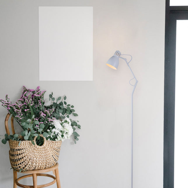 Nord Metal Floor Lamp White Satin Chrome Antique Brass Modern Lighting.