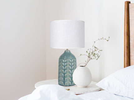 Bloom Ceramic Table Lamp Yellow Blue Green Elegant Retro Modern Lighting
