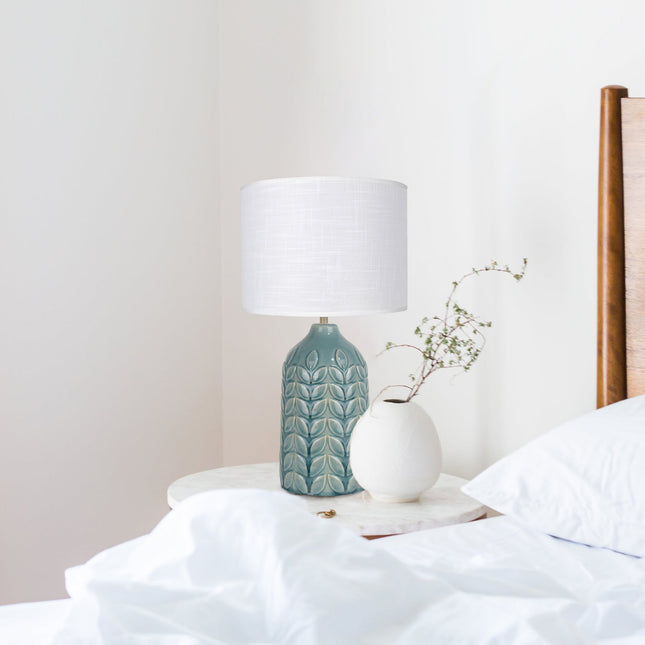 Bloom Ceramic Table Lamp Yellow Blue Green Elegant Retro Modern Lighting