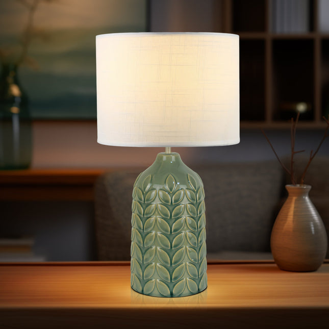 Bloom Ceramic Table Lamp Yellow Blue Green Elegant Retro Modern Lighting
