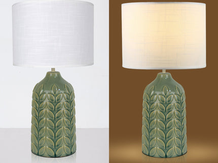 Bloom Ceramic Table Lamp Yellow Blue Green Elegant Retro Modern Lighting
