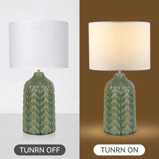 Bloom Ceramic Table Lamp Yellow Blue Green Elegant Retro Modern Lighting