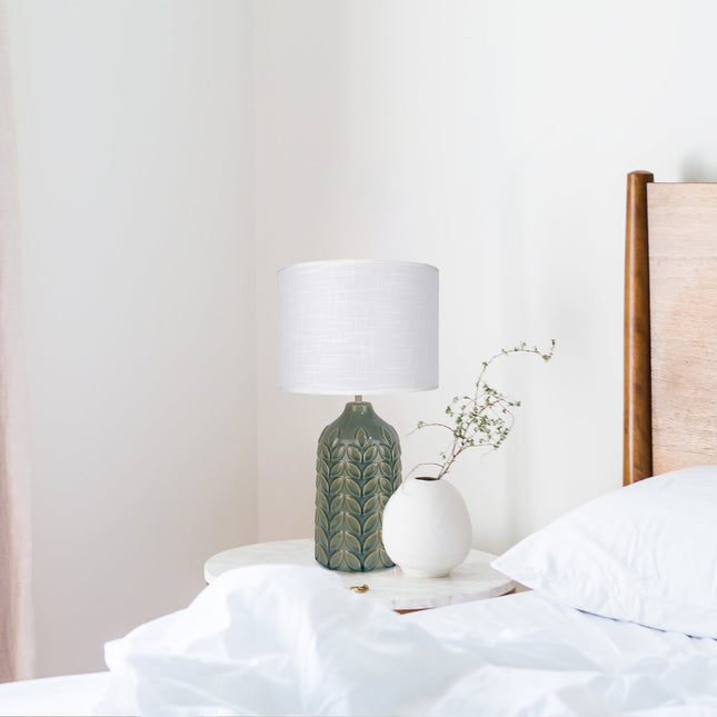Bloom Ceramic Table Lamp Yellow Blue Green Elegant Retro Modern Lighting