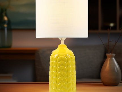 Bloom Ceramic Table Lamp Yellow Blue Green Elegant Retro Modern Lighting.