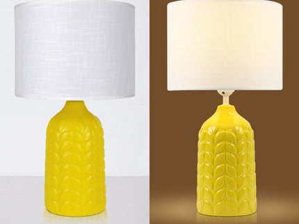 Bloom Ceramic Table Lamp Yellow Blue Green Elegant Retro Modern Lighting.
