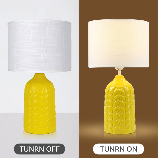 Bloom Ceramic Table Lamp Yellow Blue Green Elegant Retro Modern Lighting.
