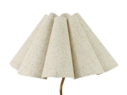 Kalmar Table Lamp with Gold Metal Base and Cream Shade.