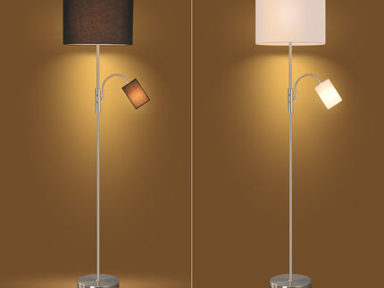 Cylinya Mother and Child Floor Lamp Black White Elegant Dual Light