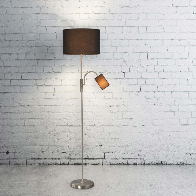 Cylinya Mother and Child Floor Lamp Black White Elegant Dual Light.