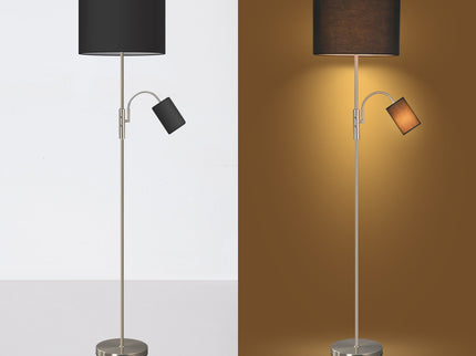 Cylinya Mother and Child Floor Lamp Black White Elegant Dual Light.