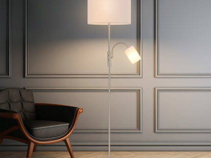 Cylinya Mother and Child Floor Lamp Black White Elegant Dual Light.