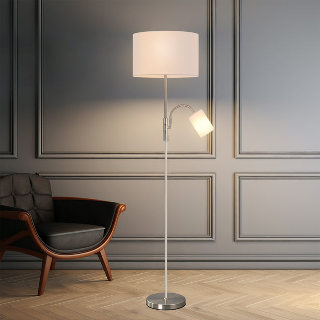 Cylinya Mother and Child Floor Lamp Black White Elegant Dual Light.