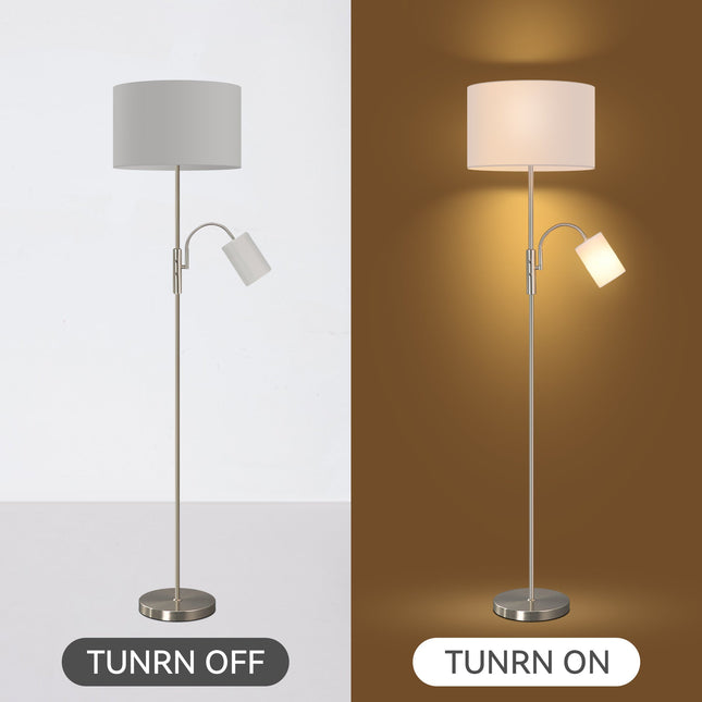 Cylinya Mother and Child Floor Lamp Black White Elegant Dual Light