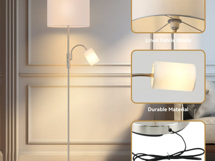 Cylinya Mother and Child Floor Lamp Black White Elegant Dual Light.