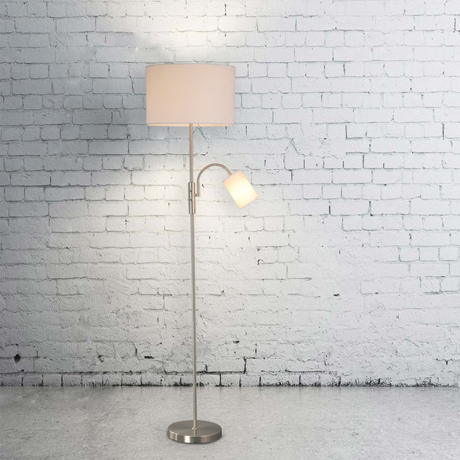 Cylinya Mother and Child Floor Lamp Black White Elegant Dual Light