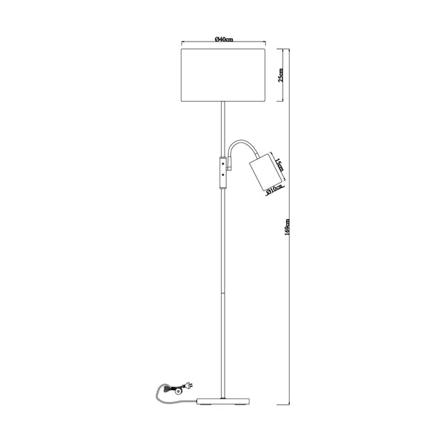 Cylinya Mother and Child Floor Lamp Black White Elegant Dual Light.