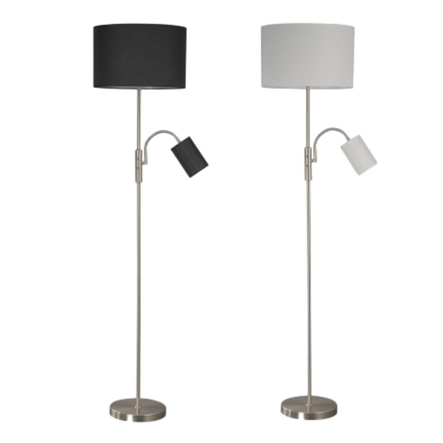 Cylinya Mother and Child Floor Lamp Black White Elegant Dual Light.