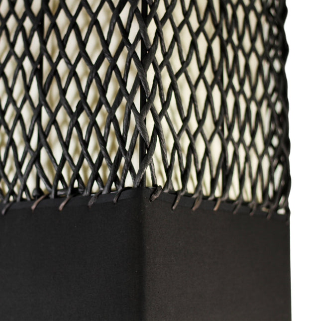 Heliolux Floor Lamp Khaki Black with Paper Rope Shade.