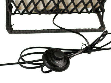Heliolux Floor Lamp Khaki Black with Paper Rope Shade.