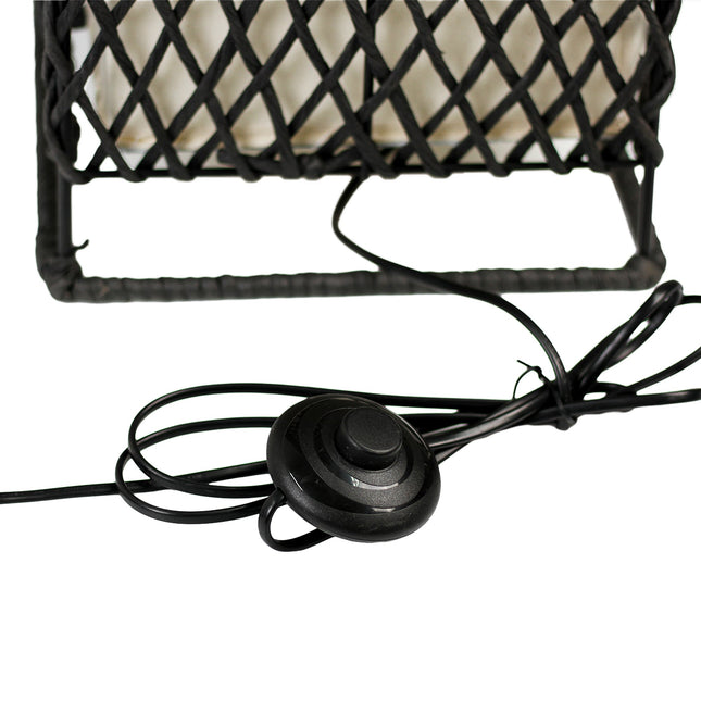Heliolux Floor Lamp Khaki Black with Paper Rope Shade.