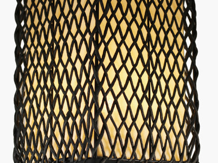 Heliolux Floor Lamp Khaki Black with Paper Rope Shade.