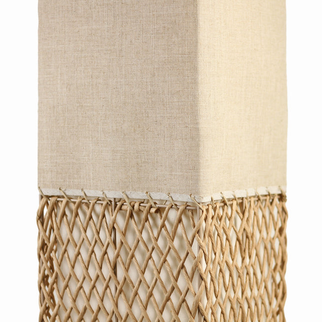 Heliolux Floor Lamp Khaki Black with Paper Rope Shade.