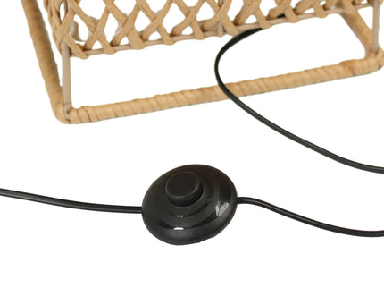 Heliolux Floor Lamp Khaki Black with Paper Rope Shade.