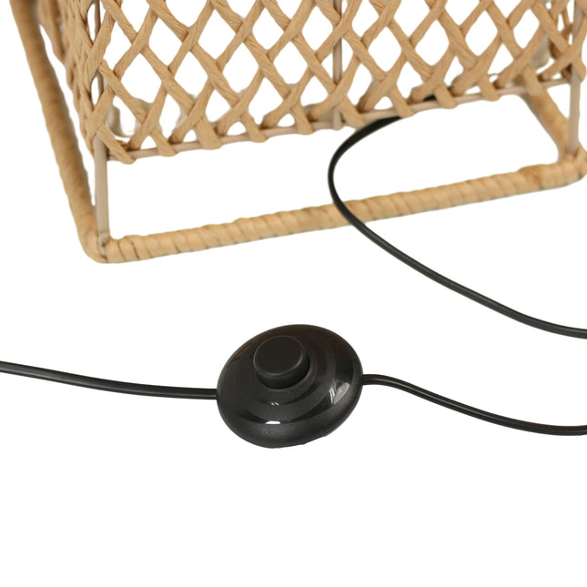 Heliolux Floor Lamp Khaki Black with Paper Rope Shade.
