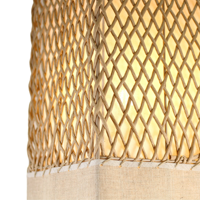 Heliolux Floor Lamp Khaki Black with Paper Rope Shade.