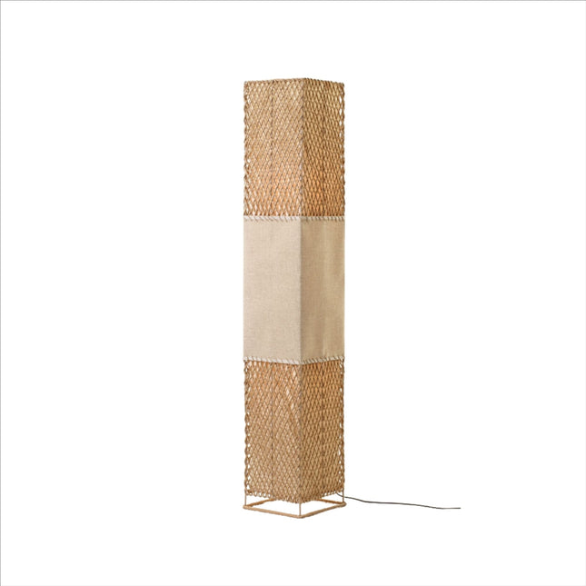 Heliolux Floor Lamp Khaki Black with Paper Rope Shade.