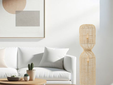 Twirla Rattan Floor Lamp Large Small Modern Indoor Lighting.