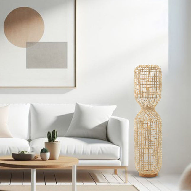 Twirla Rattan Floor Lamp Large Small Modern Indoor Lighting.