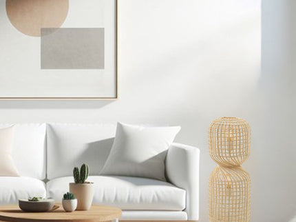 Twirla Rattan Floor Lamp Large Small Modern Indoor Lighting.