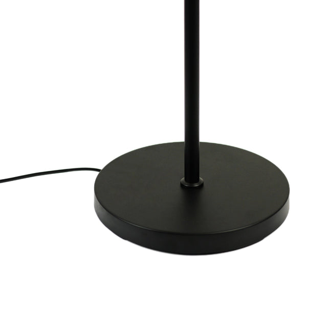 Linea Floor Lamp with Fabric Linen Shade and Iron Base.