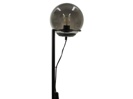 Sphera Floor Lamp Opal Smoky Glass with Iron Base for Indoor Use.