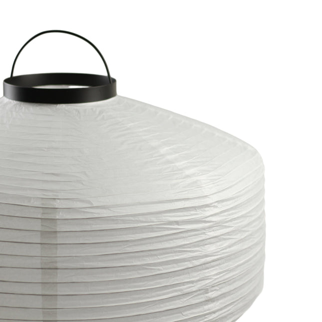 Seren Tripod Floor Lamp with White Paper Shade for Living Room.