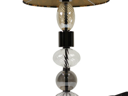 Aurelia Table Lamp with Black Nickel Finish and Cloth Shade.