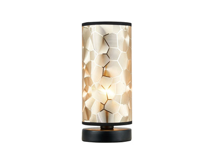 Maris Table Lamp with Gold Trim PVC Shade for Modern Indoor Decor.