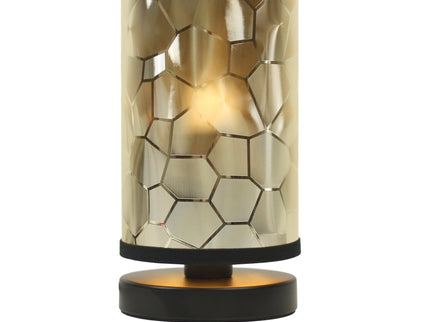 Maris Table Lamp with Gold Trim PVC Shade for Modern Indoor Decor.