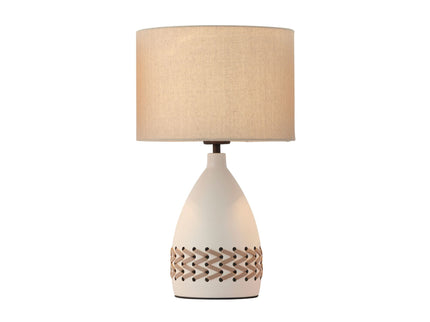 Piper Table Lamp Grey Cream White Modern Indoor Lighting.