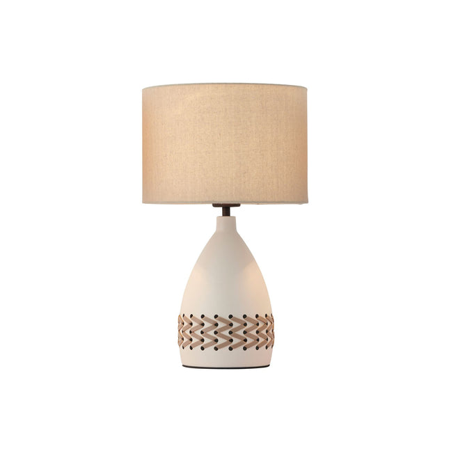 Piper Table Lamp Grey Cream White Modern Indoor Lighting.