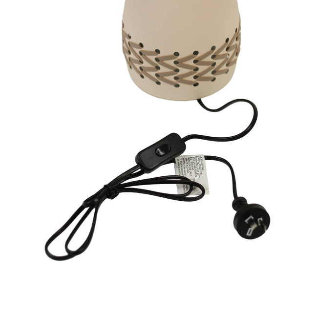 Piper Table Lamp Grey Cream White Modern Indoor Lighting.
