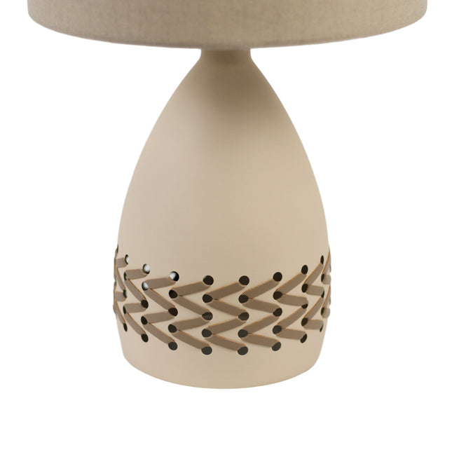 Piper Table Lamp Grey Cream White Modern Indoor Lighting.