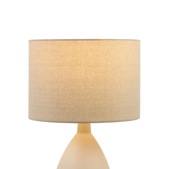 Piper Table Lamp Grey Cream White Modern Indoor Lighting.
