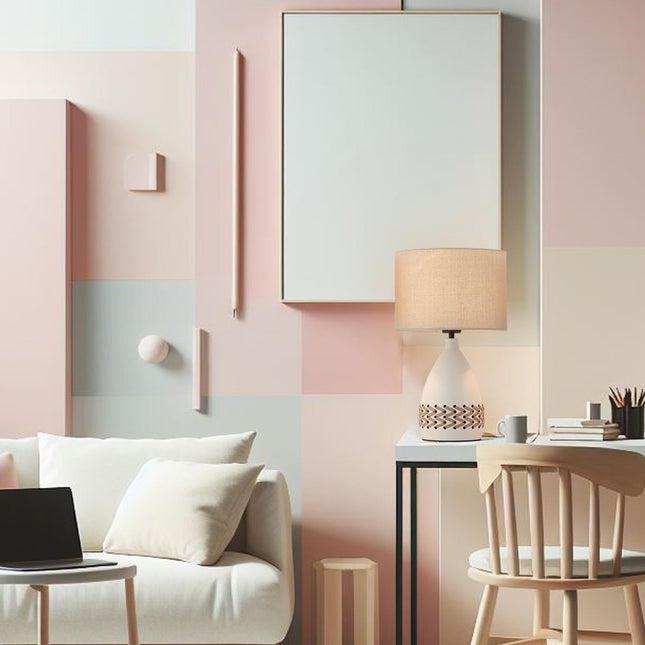 Piper Table Lamp Grey Cream White Modern Indoor Lighting.