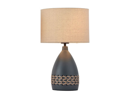 Piper Table Lamp Grey Cream White Modern Indoor Lighting.