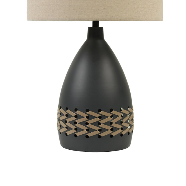 Piper Table Lamp Grey Cream White Modern Indoor Lighting.