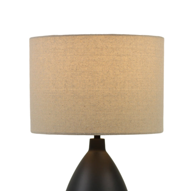 Piper Table Lamp Grey Cream White Modern Indoor Lighting.