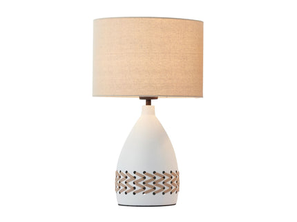Piper Table Lamp Grey Cream White Modern Indoor Lighting.